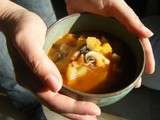 Soupe de carottes aux champignons et à l'orge