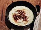 Soupe de choux fleur au dukkah et lait d'amande