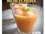 Gaspacho de melon et pêches jaunes au citron