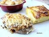 Noix de Veau en Tartines Grillées Façon Orlof, Gâteau de Pommes de Terre suivant la recette du Gâteau Invisible d'Eryn