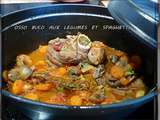 Osso buco aux légumes et spaghetti