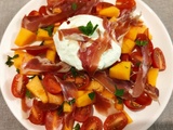 Melon, jambon cru, mozzarella