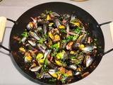 Moules bouchot au jambon cru