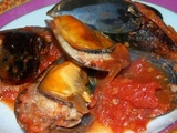 Moules farcies en sauce tomate