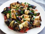 Roulés d’aubergine au fromage