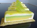 Entremets d'été aux citrons jaune et vert