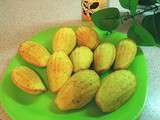 Madeleines à la pistache et eau de fleur d'oranger