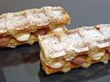 Mini mille-feuilles  gaufre  aux deux Chantilly