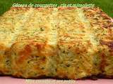 Gâteau de courgettes, riz et mimolette