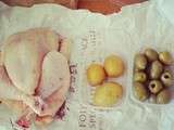 Poulet citrons confits et olives vertes