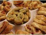 Palmiers a la sauce Pesto (pâte feuilletée ) recette apéritifs rapide et facile