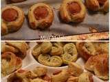 Saucisses roulees  à la pâte a brioche .recette pour aperitifs