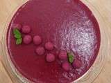 Entremet: Bavarois aux framboises