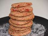 Cookies aux pralines roses et chocolat blanc