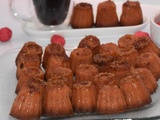 Mini cannelés aux pralines roses