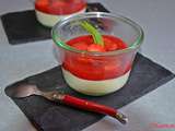 Panna cotta à la fraise et à la verveine citron