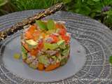 Tartare de tomates, d'avocat et de thon