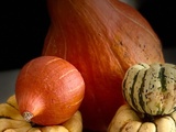 Velouté de potimarron au bleu et aux noisettes