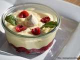 Verrines mousse citron& verveine aux framboises