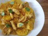 Curry vadouvan de bananes plantains