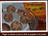 Truffes au chocolat au lait au éclats de gaufrettes et de noisettes