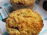 Muffins chocolat et poire en crumble