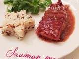 Saumon mariné, aux Framboises