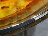 Quiche au poireau, patate douce et reblochon