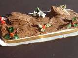 Bûche de Noël vanille-chocolat