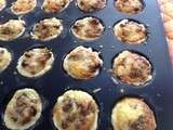 Mini quiche apéritif bacon oignon et vinaigre balsamique