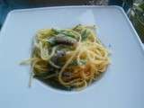 Linguine aux sardines, haricots verts, et aux herbes