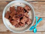 Brownies aux cerises confites et aux noix (Candied cherries and walnut brownies)