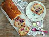 Cake myrtilles, framboises, citron vert et noix de coco (Blueberries, raspberries, lime and coconut cake)