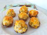 Champignons farcis au poulet et au cheddar (Chicken Stuffed Mushrooms with Cheddar)