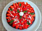 Gâteau au chocolat meringues et fraises (Chocolate cake, strawberries and meringues)