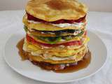 Gâteau de crêpes arc en ciel aux fruits (Frutis rainbow pancakes cake)