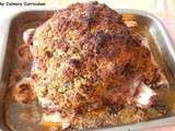 Gigot d'agneau en croûte d'herbes (Leg of lamb with herb crust)