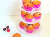 Muffins fraises - cerises (Strawberries and cherries muffins)