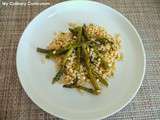 Poêlée d'asperges au maïs blanc et parmesan (Sautéed asparagus with Parmesan and white corn)