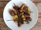 Pommes de terre grenailles au romarin et aux citrons confits (Potatoes with rosemary and candied lemons)