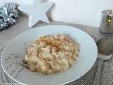 Risotto au brie noir et aux champignons (Black brie cheese and mushrooms risotto)