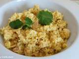 Risotto de chou-fleur au poulet et curry (Cauliflower risotto with chicken and curry)