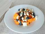 Salade de melon, myrtilles et feta (Melon salad with blueberries and feta)