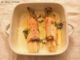 Saumon fumé aux asperges, aneth et curry ( Smocked salmon with asparagus, dill and curry)