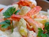 Risotto aux asperges et aux gambas