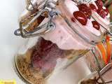 Verrine framboise groseille sur lit de spéculos