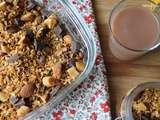 Granola maison aux amandes, noix du Brésil et pépites de chocolat