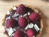 Tartelettes choco/framboises ( pâte à tarte aux flocons d’avoine )