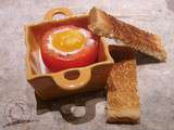 Tomate farcie à l'oeuf cocotte