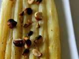 Asperges et œuf parfait, noisettes torréfiées